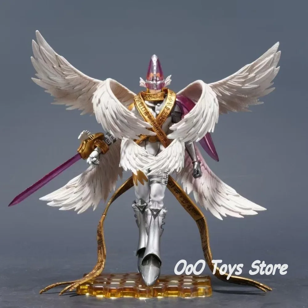 22cm/8.6in Anime Digimon Adventure Figure Entirely body Holy Angemon Action Figures Pvc Statue Collection Model Toys Gifts
