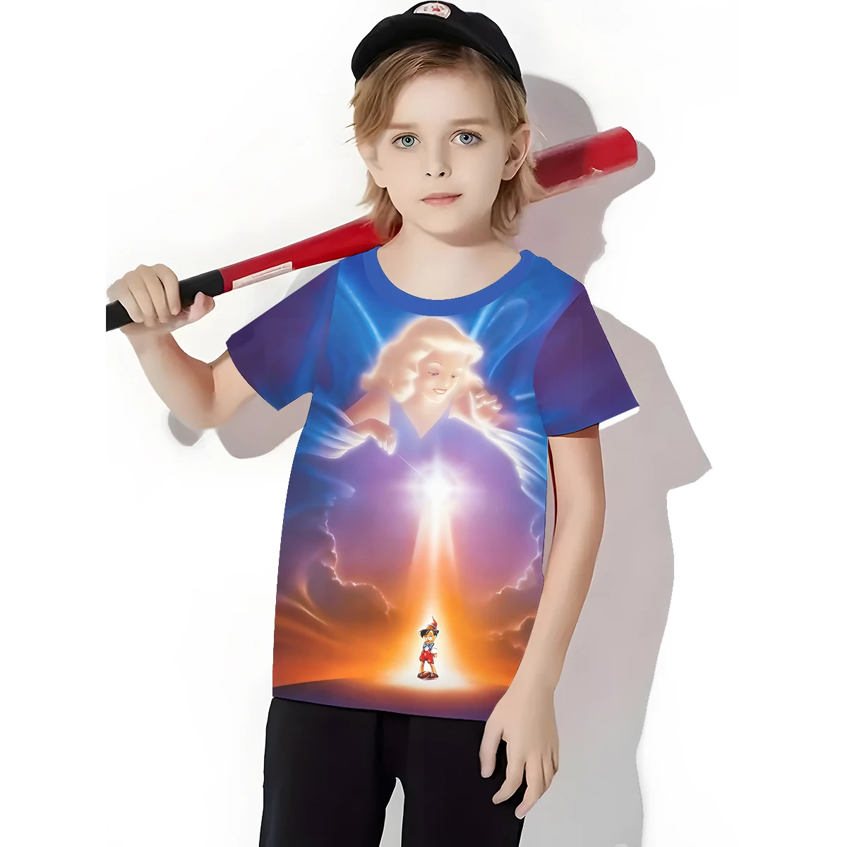 Anime Pinocchio 3D Print Baby Clothing 5 to 14 Years Male Outdoor Clothes for Children Boy Girl Child T-Shirt Top Shirts