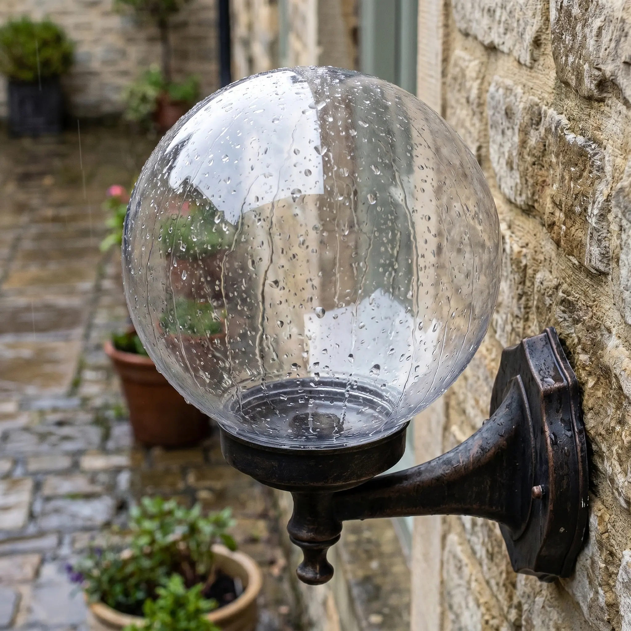 Clear Acrylic Spherical Lampshade Replacement for Outdoor Wall Lights Garden Courtyard Street Lamps Patio Porch Ceiling Fan