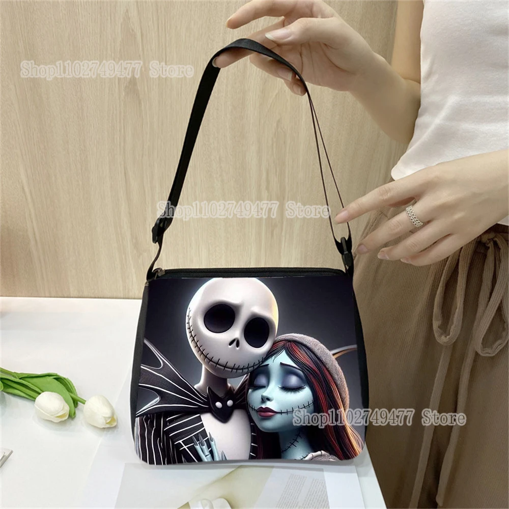 Disney The Nightmare Before Christmas Underarm Bag Cartoon Trendy Shoulder Bag Large Capacity Shopping Commuter Women's Handbag