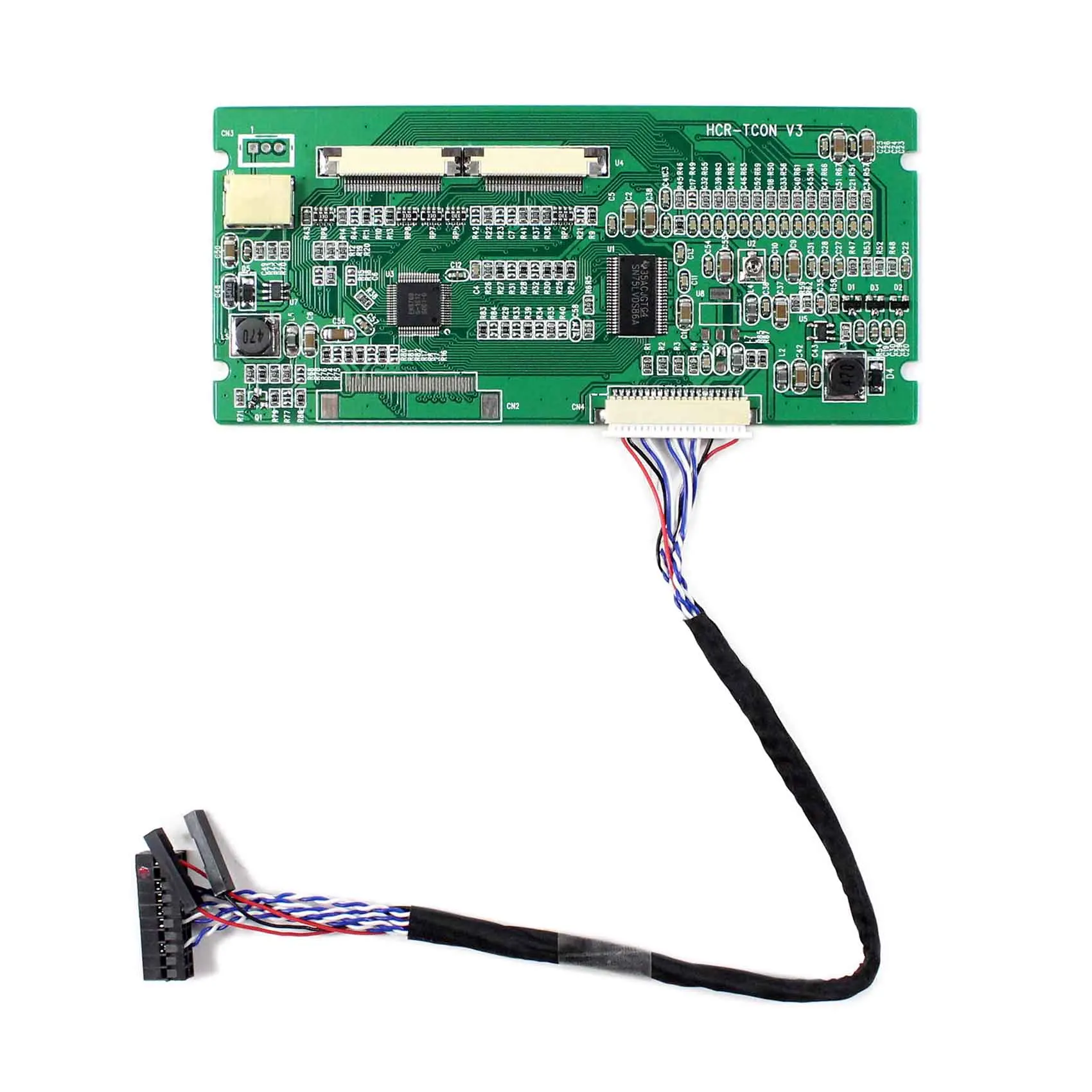 

LVDS to TTL Tcon Board 2x30pin TTL signal HCR-TCON N3 800x480 Work for AT080TN42 AT102TN03 20Pin LVDS screen