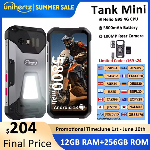 Unihertz 8849 Tank Mini Rugged Smartphone 4.3 Inch...