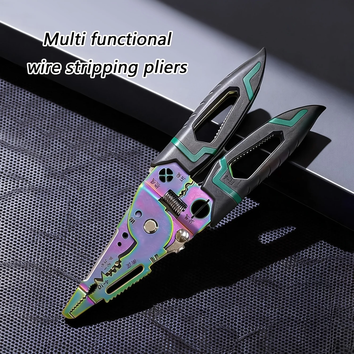 Heavy Duty Durability Steel Wire Stripper Pliers Stripping Cutting Holding Function Ergonomic Grip Fatigue Reduction Hand Tool