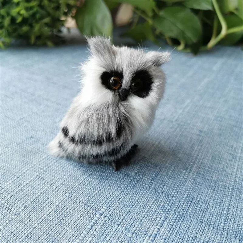 Simulation Owl Exquisite Ornament Simulation Owl Plush Doll Home Decor Stuffed Plush Doll Simulation Animal Model Figurine