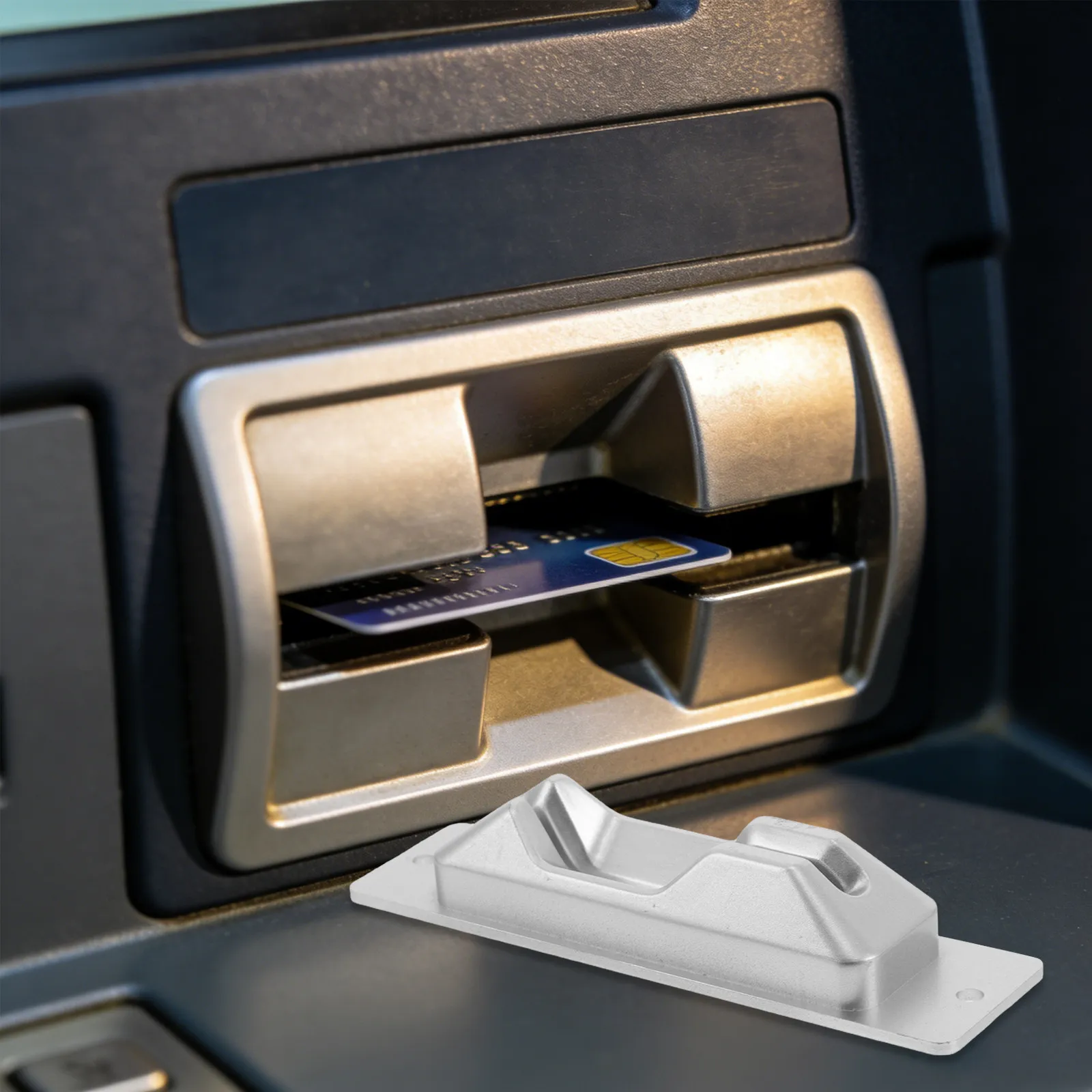 Atm Card Exit Slot Replacement Part Plastic 58Mm Opening for Bank Atm Terminals High Security Anti-Theft Card Dispenser Slot