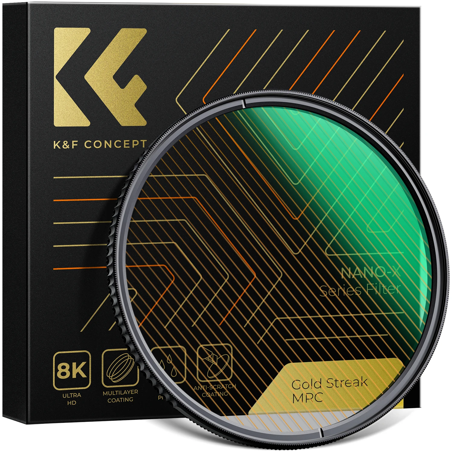 K&F Concept Golden Steak X Lens Filter 67mm 82mm 77mm 72mm