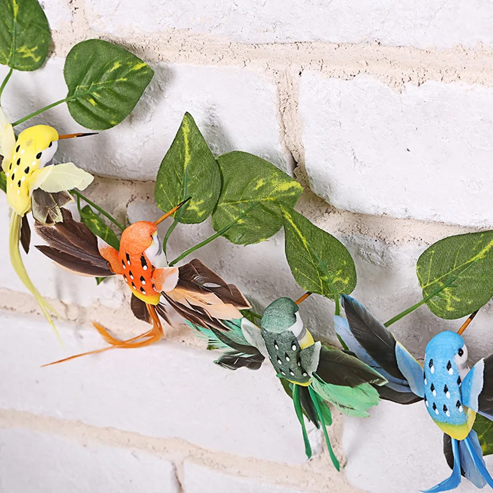 12pcs Foam Artificial Foam Feather Bird Ornaments 5.91in Standard Bird Modeling Mini Landscape Bird Decor