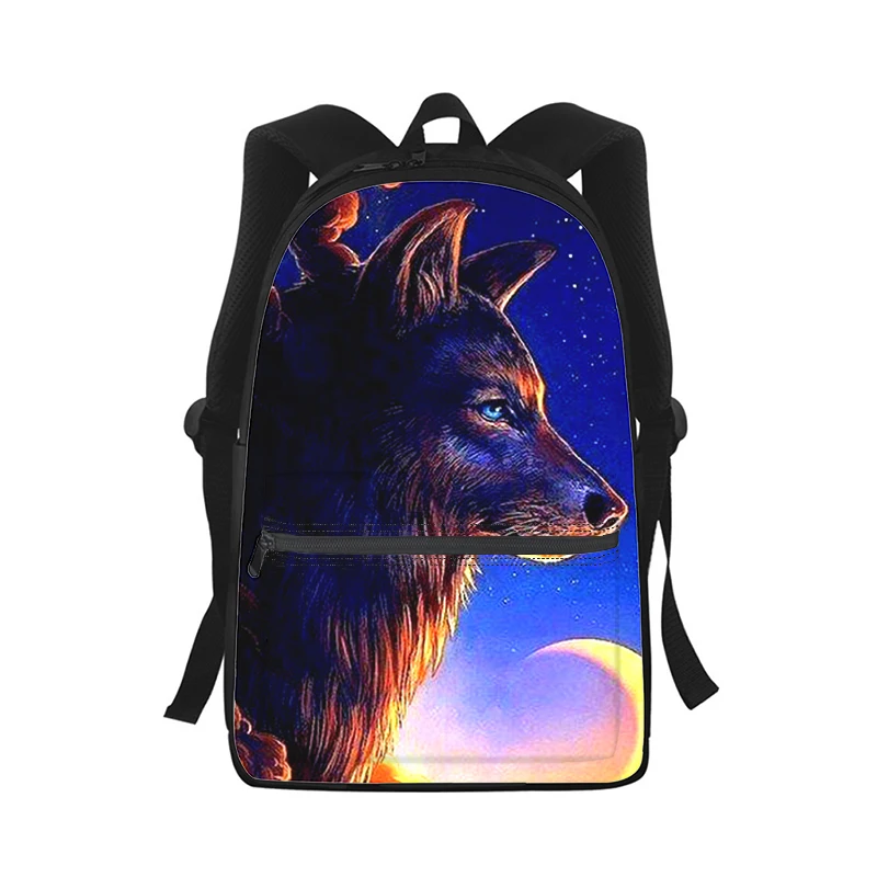 

fierce Wolf Men Women Backpack 3D Print Fashion Student School Bag Laptop Backpack Kids Travel Shoulder Bag