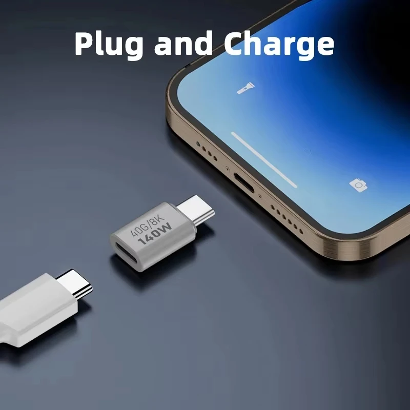 NNBILI PD140W USB C Female to Male Adapter PD 3.1 Converter  40 Gbps Data Transfer 8K@60Hz Extension Connector for MacBook ﻿ ﻿ ﻿