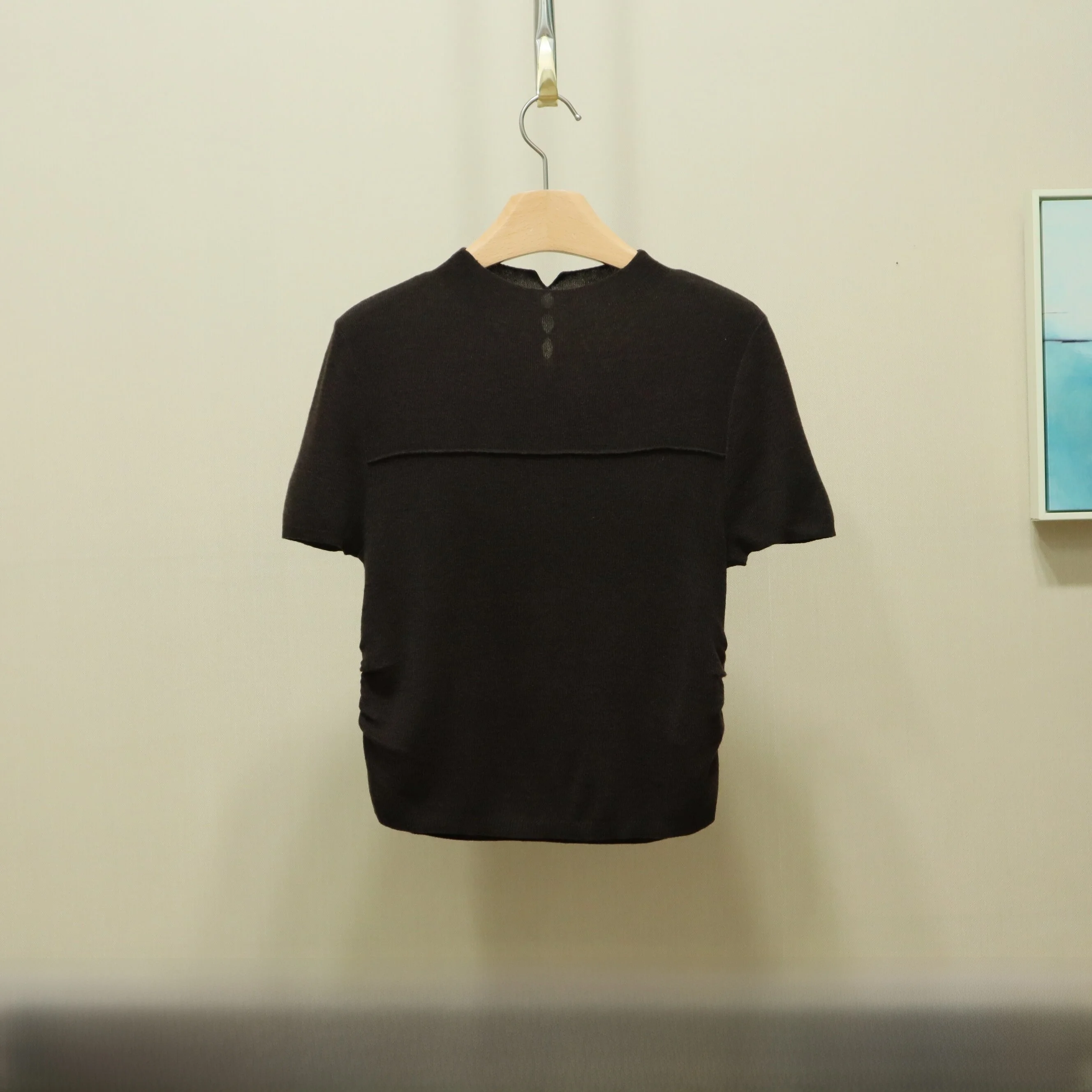 

Простой дизайн, женский трикотажный свитер, новинка весны 2026, модный повседневный пуловер с круглым вырезом и коротким рукавом