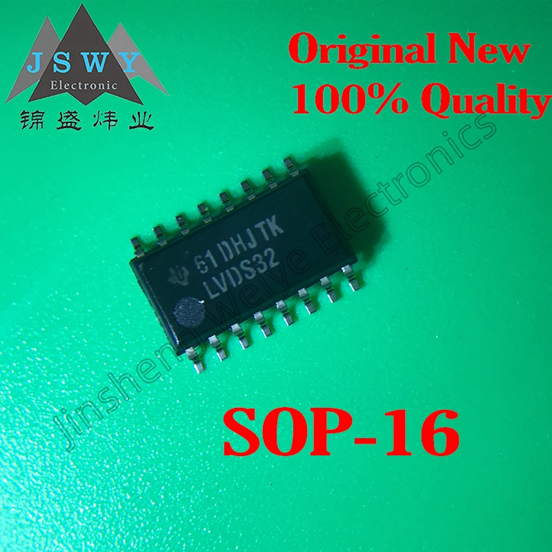 (1-10PCS) Original SN65LVDS32NSR Silkscreen LVDS32 Package SOP-16 Low Voltage Differential Signaling (LVDS) Transceiver Chip Now