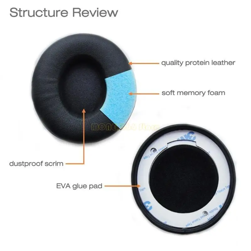 F62C منصات الأذن المؤهلة أكمام وسادة الأذن الناعمة لسماعات الرأس
