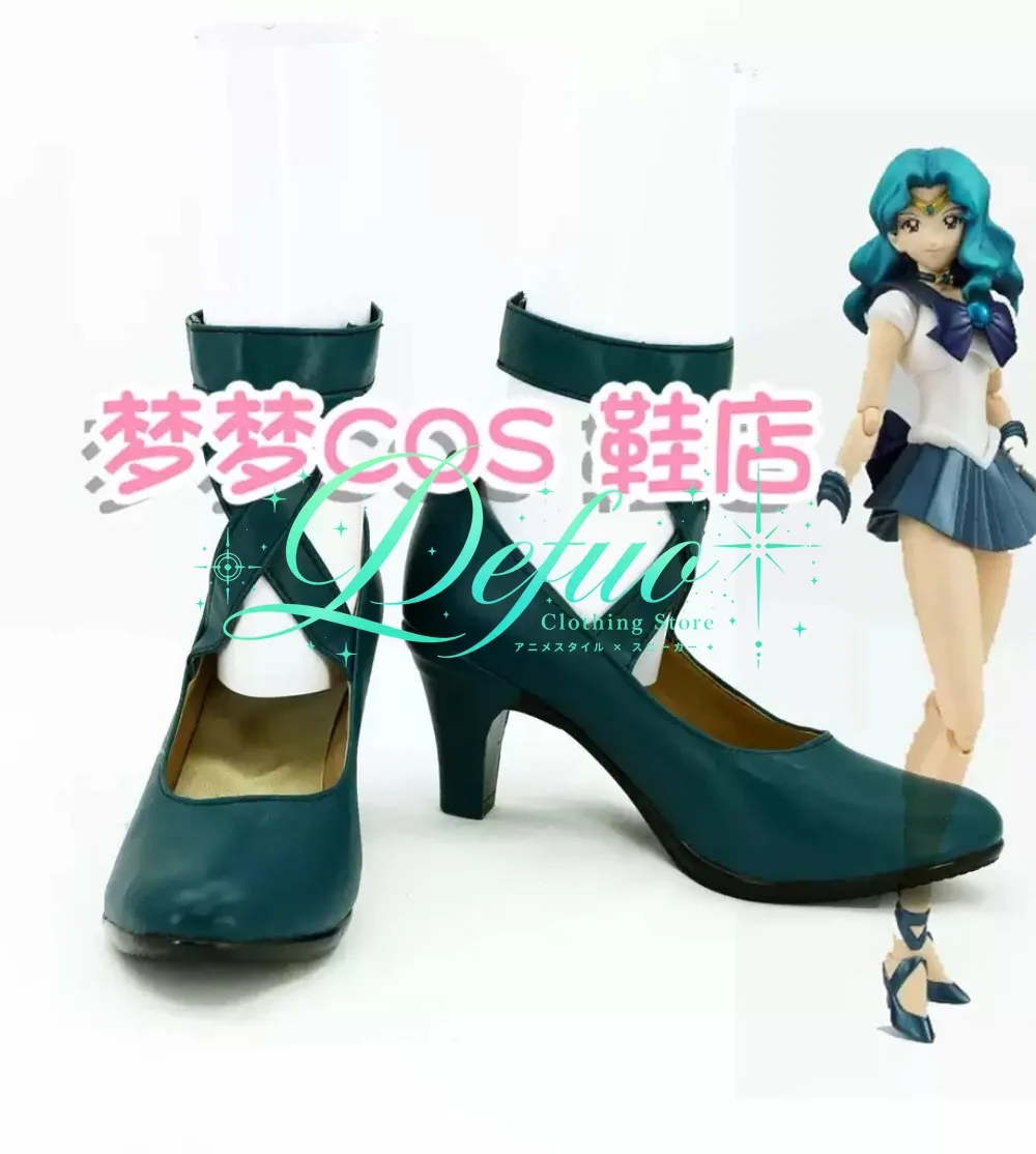 Anime Neptune Kaiou Michiru Michelle Kaioh Anime Customize Cosplay High Heels Shoes