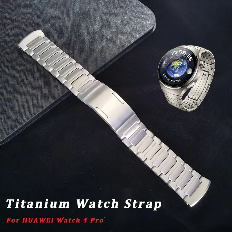 

Original Luxury Titanium Alloy Strap For Huawei Watch 4 Pro No Gaps Metal Bracelet For Huawei Watch 4 Pro Business Band Correa