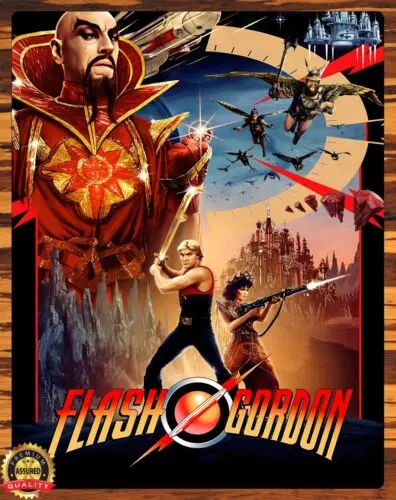 Flash Gordon - Movie Poster - Rare - Metal Sign