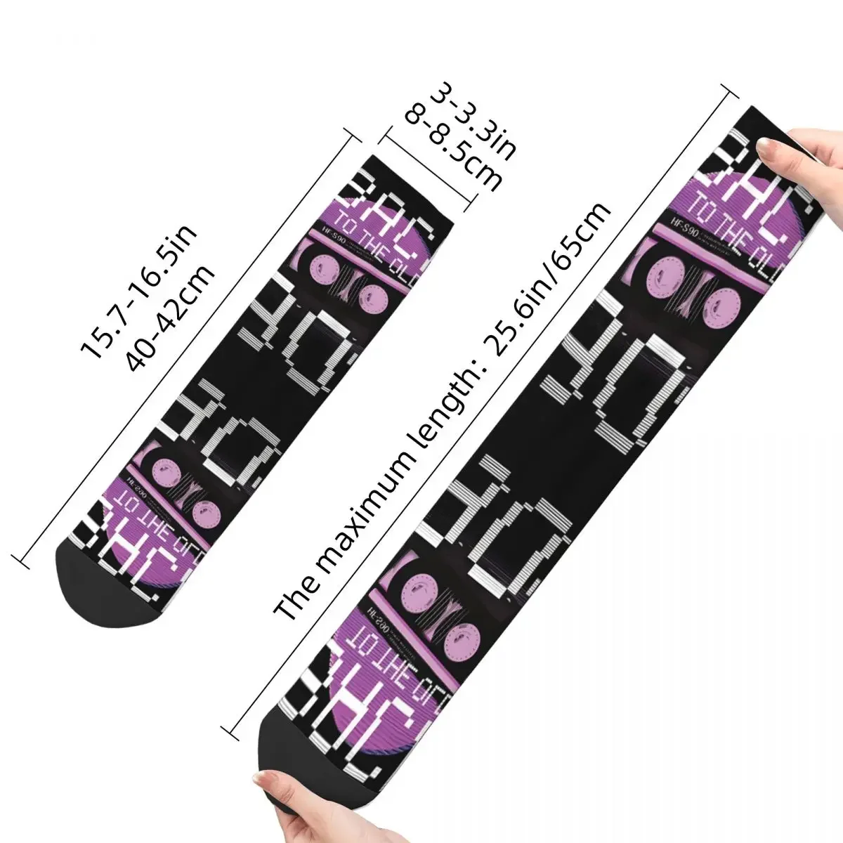 Retro Take Me Back To The Nineties 90s Cassette Men's Socks BACK TO THE 90S Unisex Hip Hop Pattern Printed Happy Crew Sock Gift