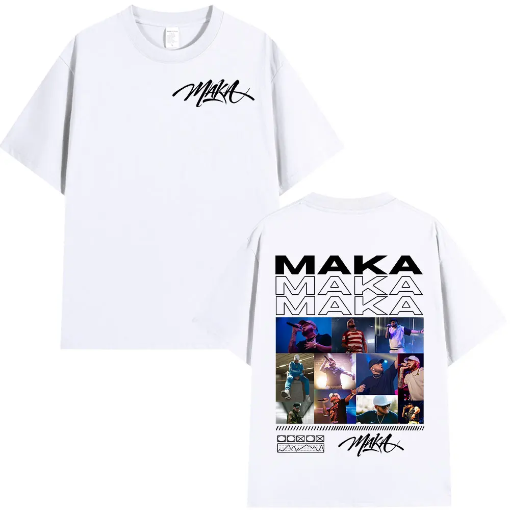 Rapper Maka 2025 Tour Graphic T Shirts Men Fashion Vintage T-shirt Casual Cotton Short Sleeve T Shirt Short Sleeve Streetwear