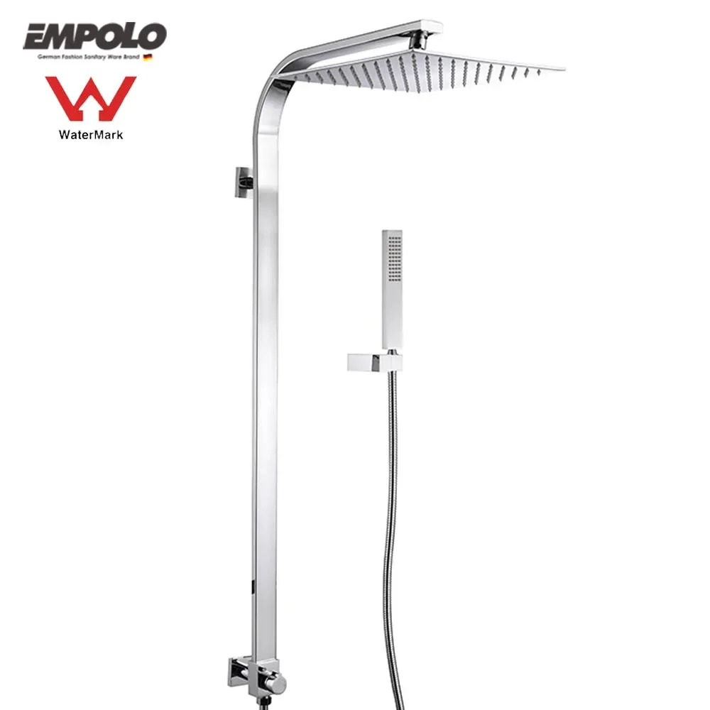 

Economical Chrome Brass Concealed In-wall Shower With Sliding Rod Frame Hot and Cold Handheld Bathroom Lifting Shower Set