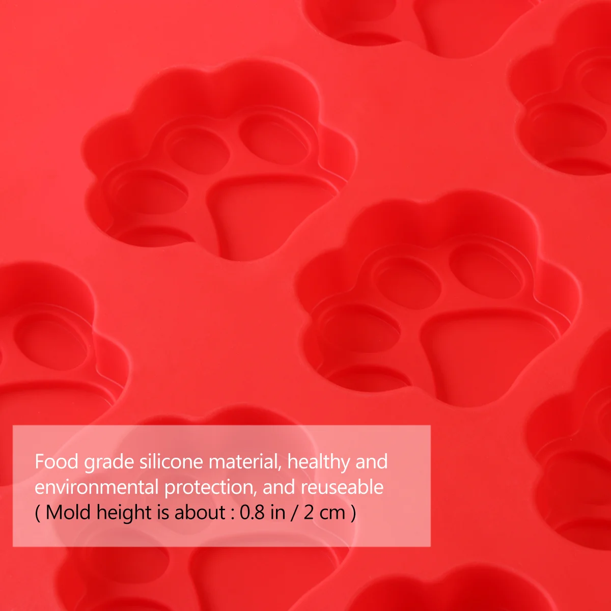 

2Pcs Cake Mold Silicone Dog Bone Paw Shape Flexible Non-Stick Bake Mold Oven Microwave Safe for Cupcakes Muffins Brownies