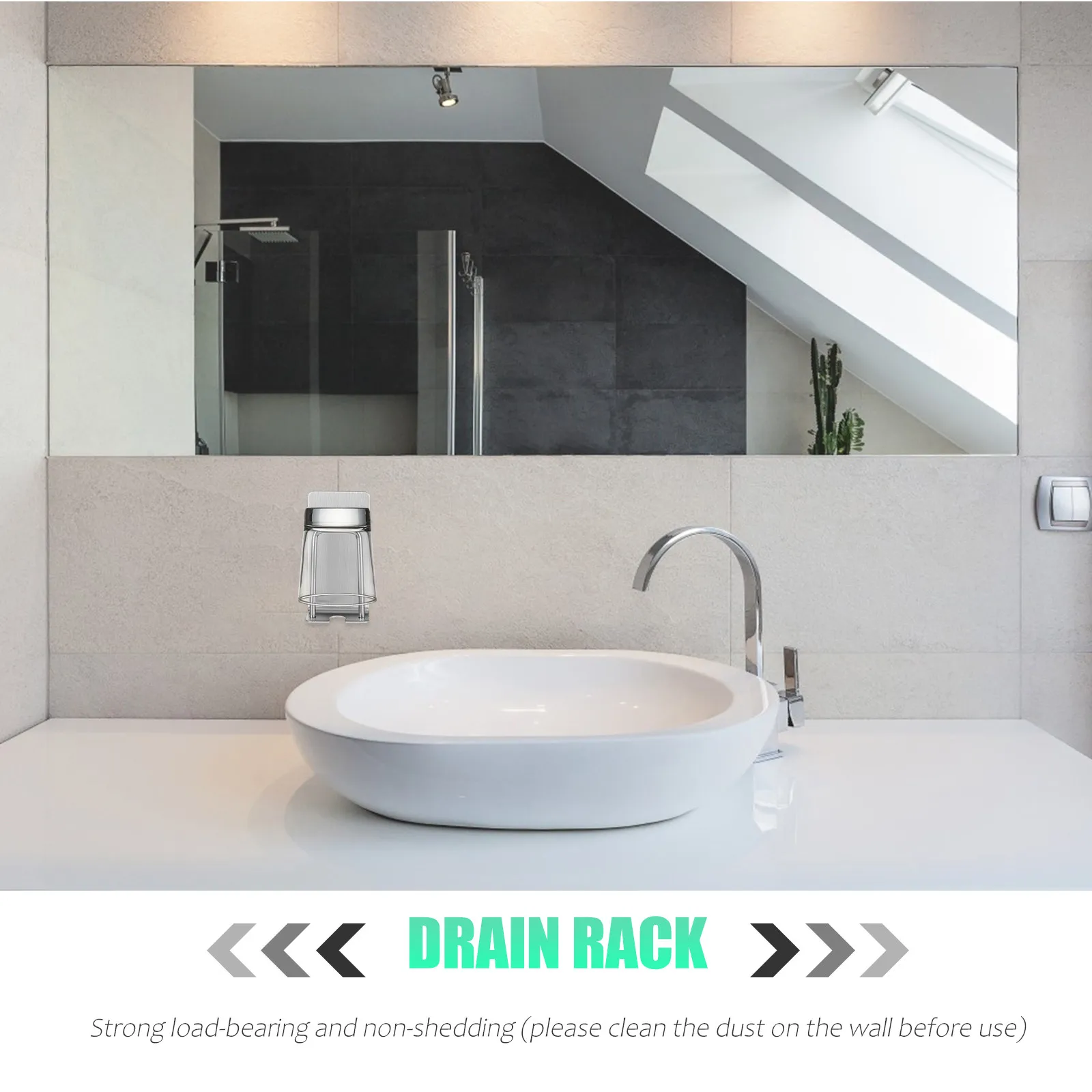 2Pcs Stainless Steel Toothbrush Holder Wall Mounted No Residue Bathroom Organizer Self Adhesive Cup Rack Toothbrush Rack