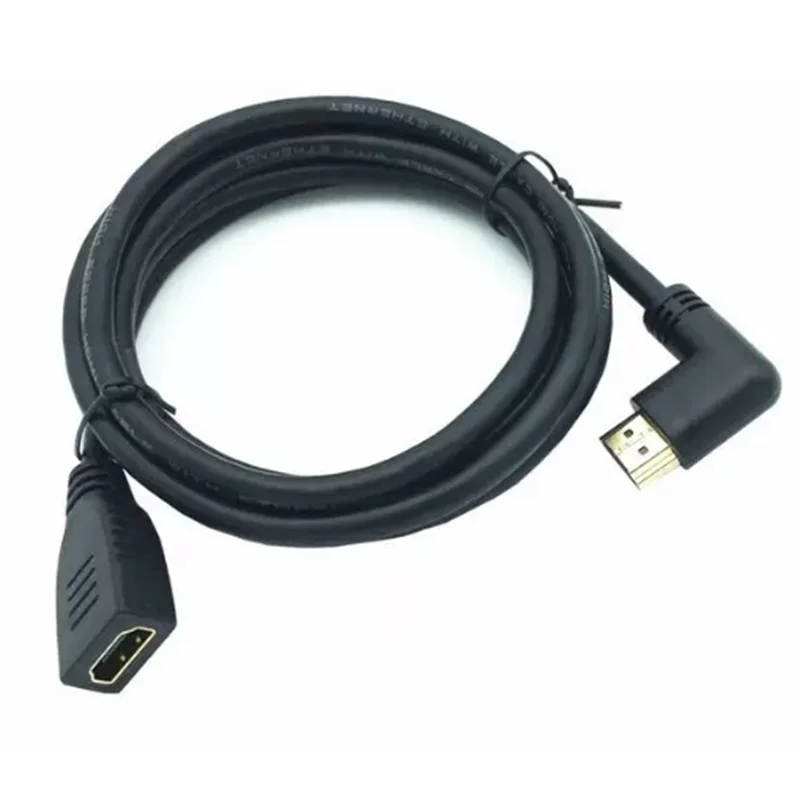 4K * 2K 60HZ, Used for HD TV LCD Notebook PS3 Projector HDMI-compatible Male to Female 90 Degree 2.0v Extension Cable