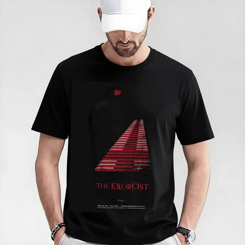 

Retro Horror Movie The Exorcist 0317 Sacry Halloween Gift t shirt Supernatural Darkness World Graphic Clothes Large size Tops