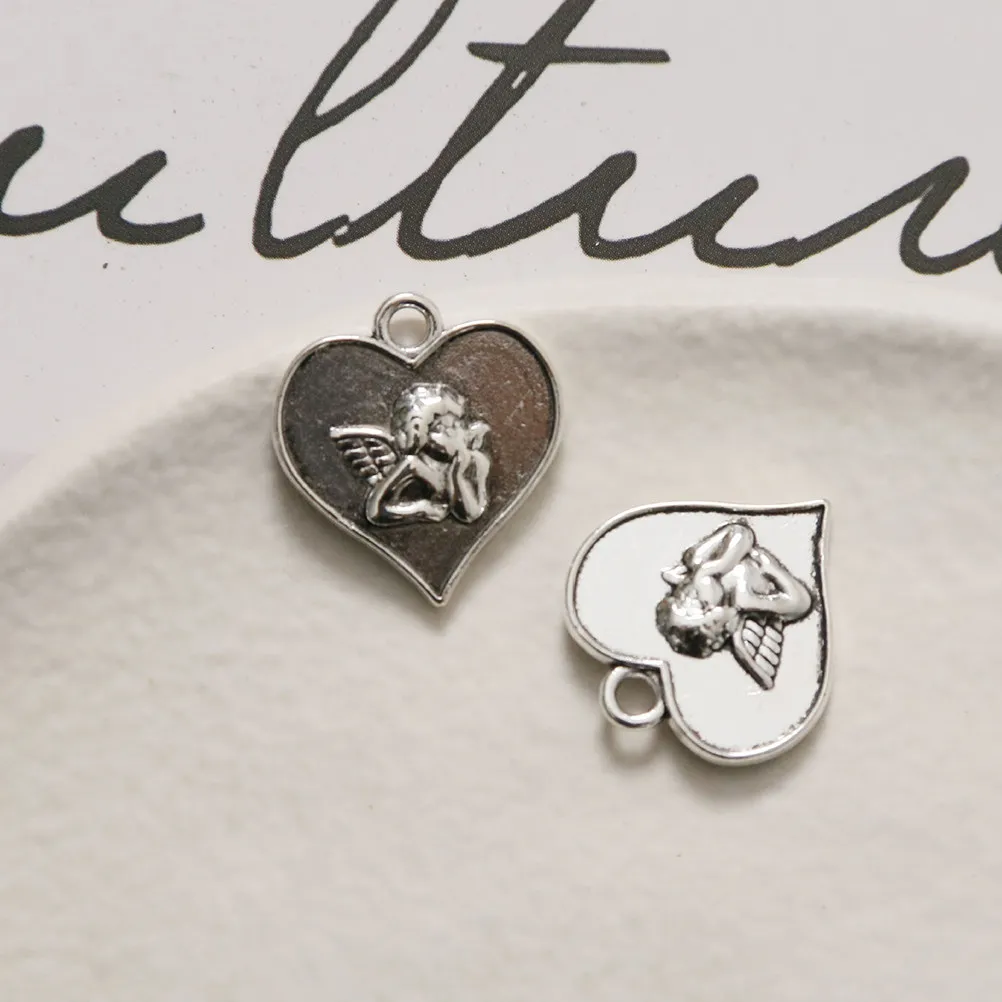 

18Pcs Metal Angel Jewelry Charms DIY Making Pendants for Bracelet Necklace Craft Accessories Smooth Polished Surface