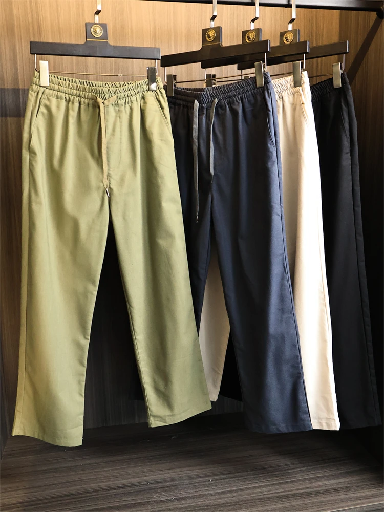 

Linen Blend Men's Casual Pants Loose Straight Leg Breathable Moisture ng Summer Faion Urban Sle mid Waist Elastic