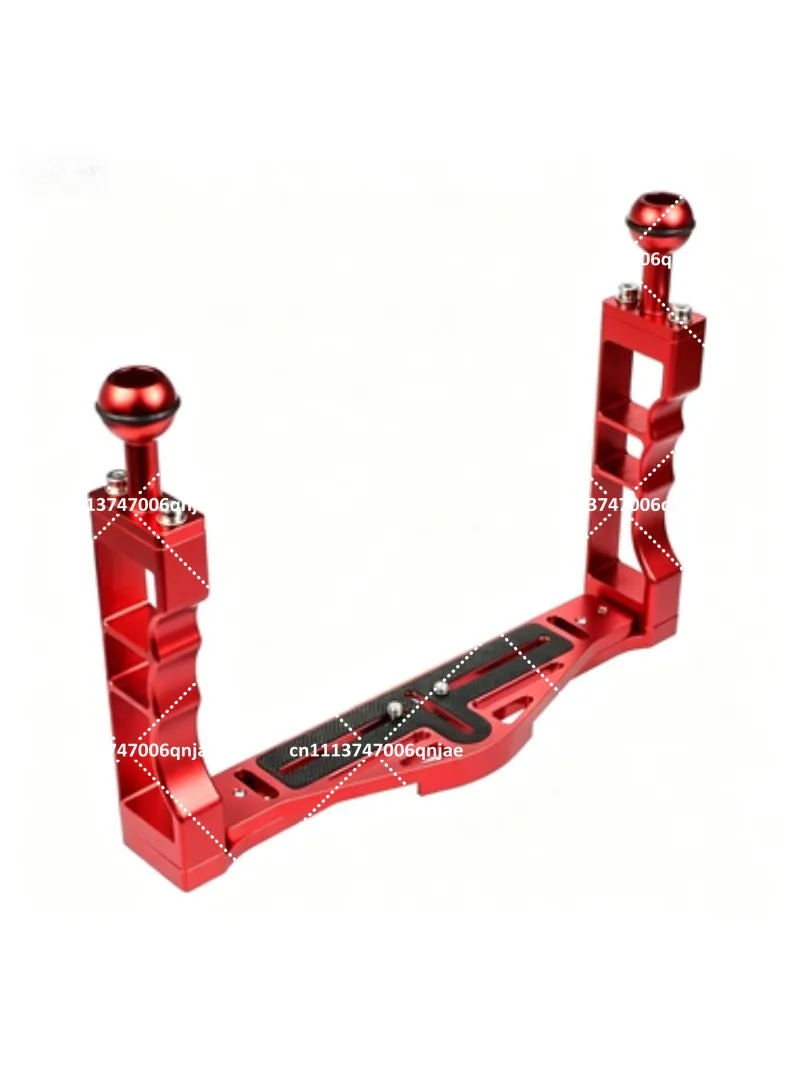 Aluminum Alloy Two Handed Diving Bracket for DSLR Camera, Adjustable Motion Camera Support