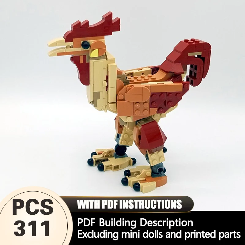 

Creators Animal Series Model MOC Building Bricks Rooster Modular Technology Gifts Holiday Assemble Children Toys Suit