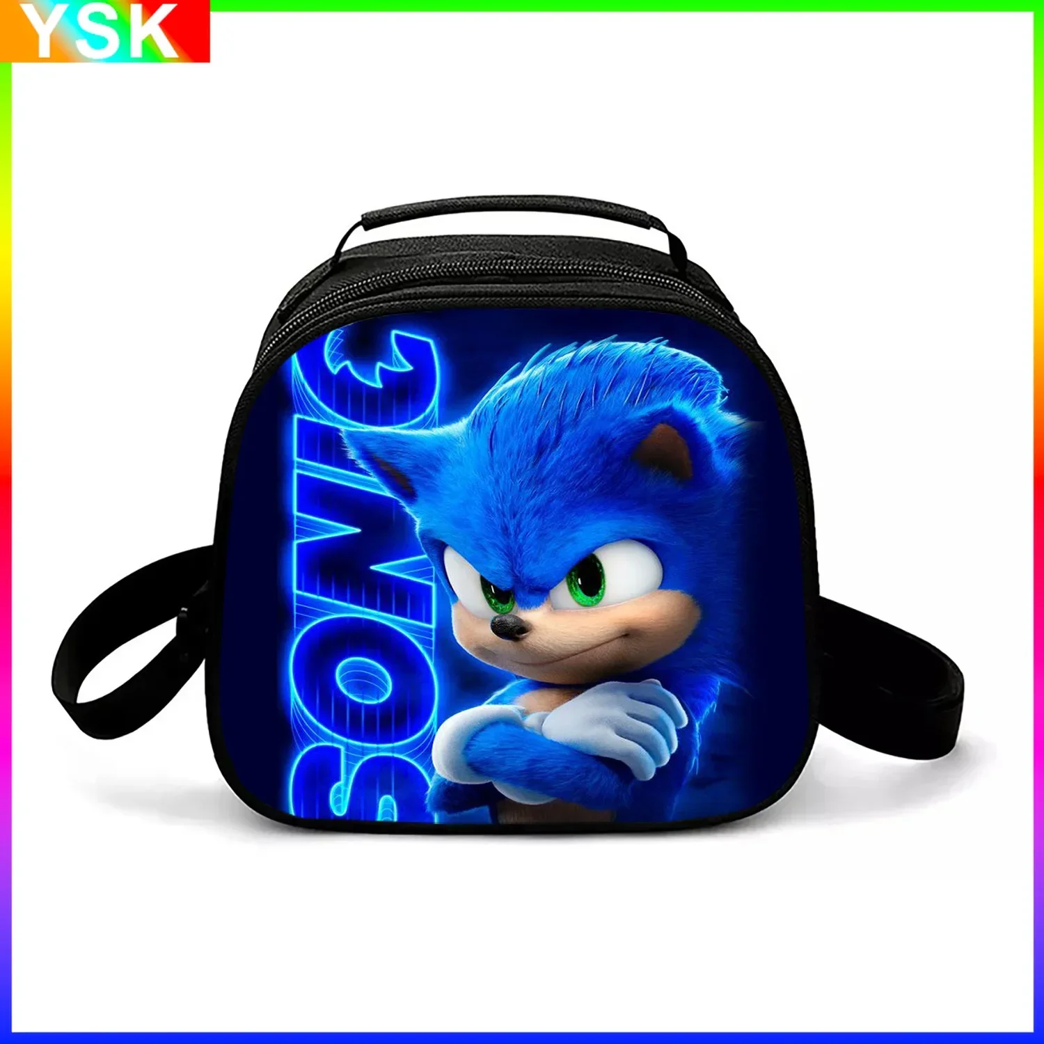 Sonic Lunch Bag Elementary School Students Picnic Bag Ice Bag SONIC Cartoon Insulation Bag Aluminum Foil Portable Lunch Box Bag