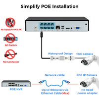 Hiseeu 8CH 4K 8MP POE NVR H.265 for 8MP 5MP 4MP Audio IP Camera ONVIF Security Surveillance Video Recorder