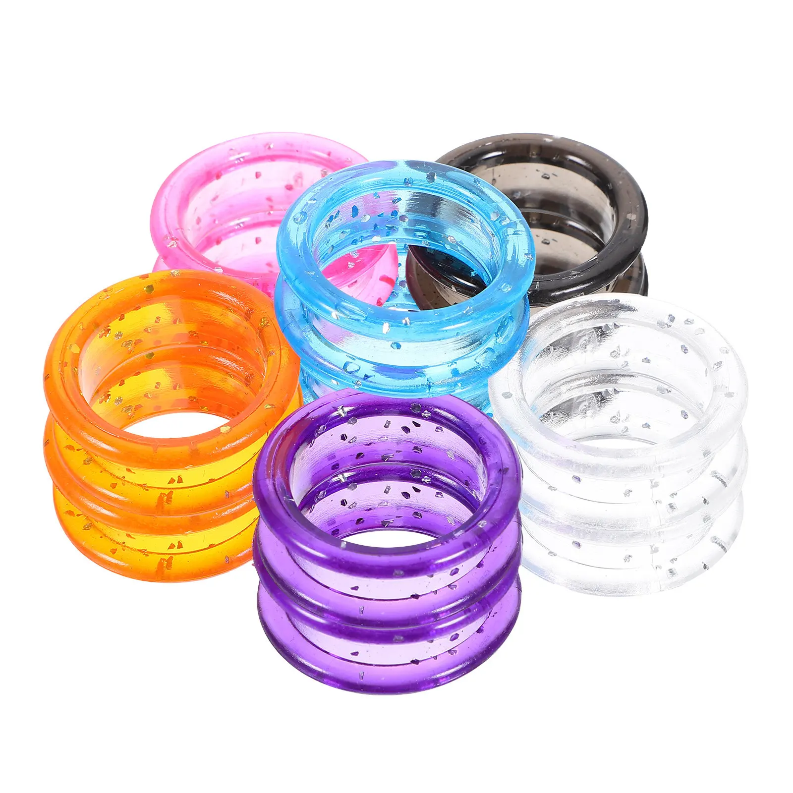 

12Pcs Silicone Finger Rings Hairdressing Scissor Finger Protectors Comfortable Pet Grooming Shears Tool Accessories