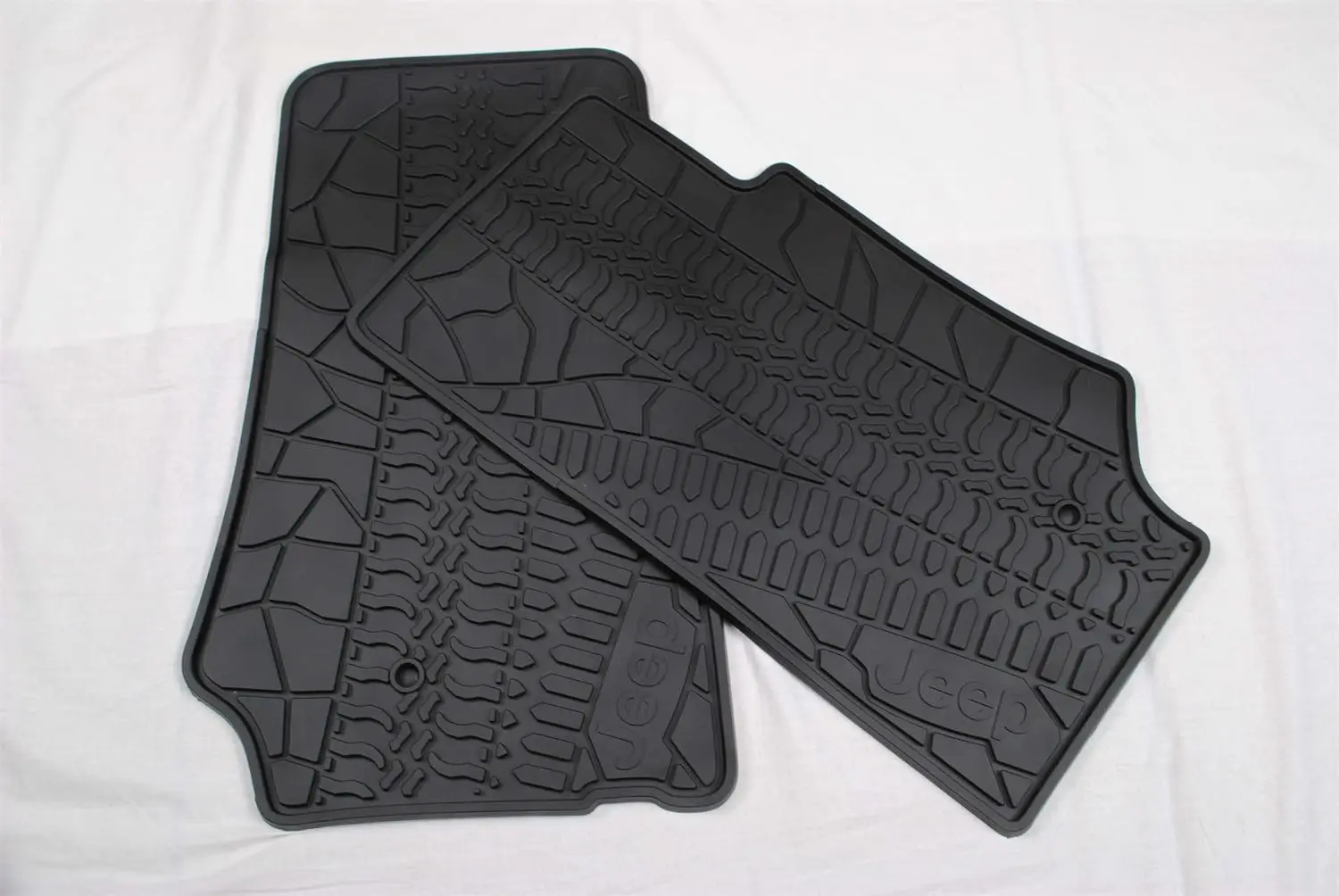 4 Pieces Floor Mats for Jeep JK Wrangler 2012-2017 4 Door Interior Accessories Set Rubber Floor Liner Mat All Weather J170