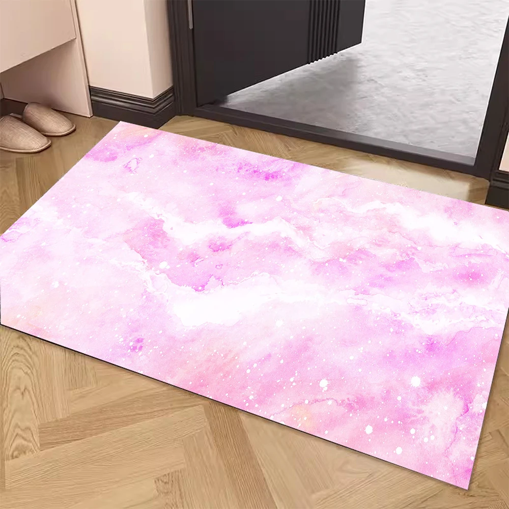 

Super Absorbent Bath Door Shower Mat Color Art Diatom Mud Kitchen Carpet Non Slip Entrance Rugs Home Living Room Decoration