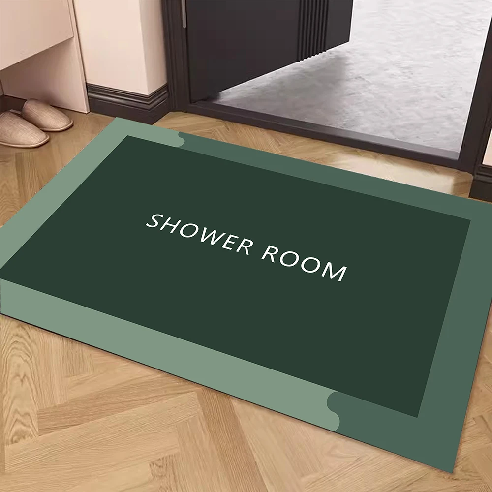 

Shower Room Mat Diatom Mud Carpet Water-absorbent Mats Bath Floor Mats Kitchen Bathroom Entry Door Mats Non Slip Square Foot Rug