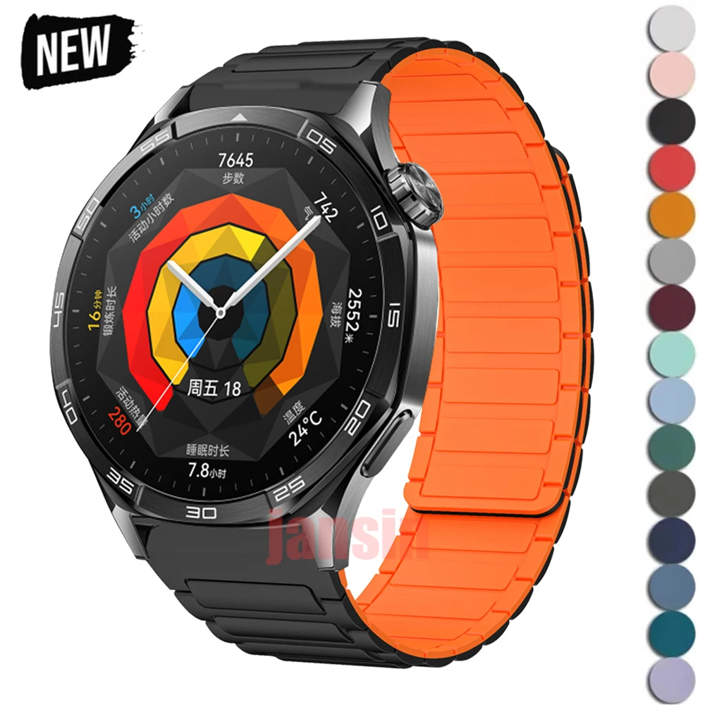 22mm Bracelet For Huawei Watch GT5 46mm Strap Silicone Wristband Correa For Redmi Watch5 Active/Lite Amazfit GTR 4 Magnetic Band