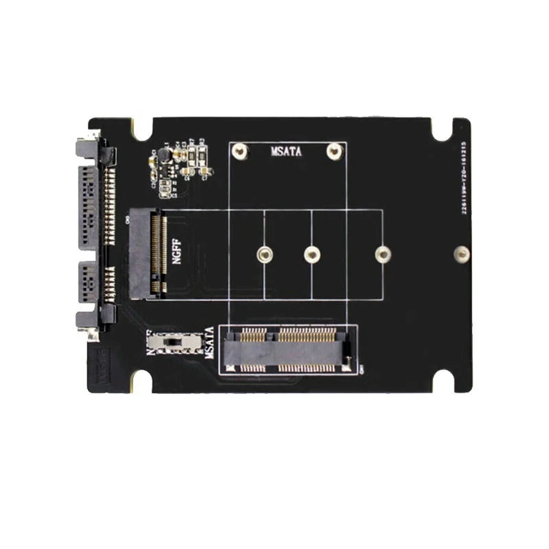 2 in 1 MSATA-SATA NGFF(M.2)-SATA III SATA3 컨버터/어댑터 PCB 어댑터 카드 지지대 MSATA/M.2 NGFF SSD 솔리드 스테이트 디스크