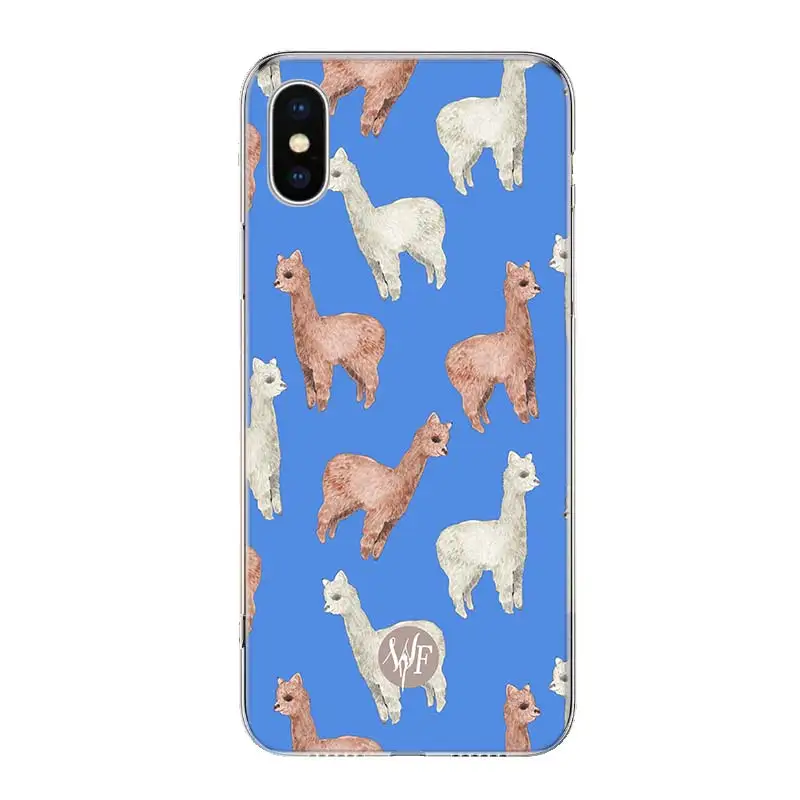 Llama Alpaca Phone Case For iPhone 16 15 14 Plus 12 13 Mini 11 Pro Max X Xs  8 7 SE + Soft Fundas Coque Shell Cover 15 + 14 11 1