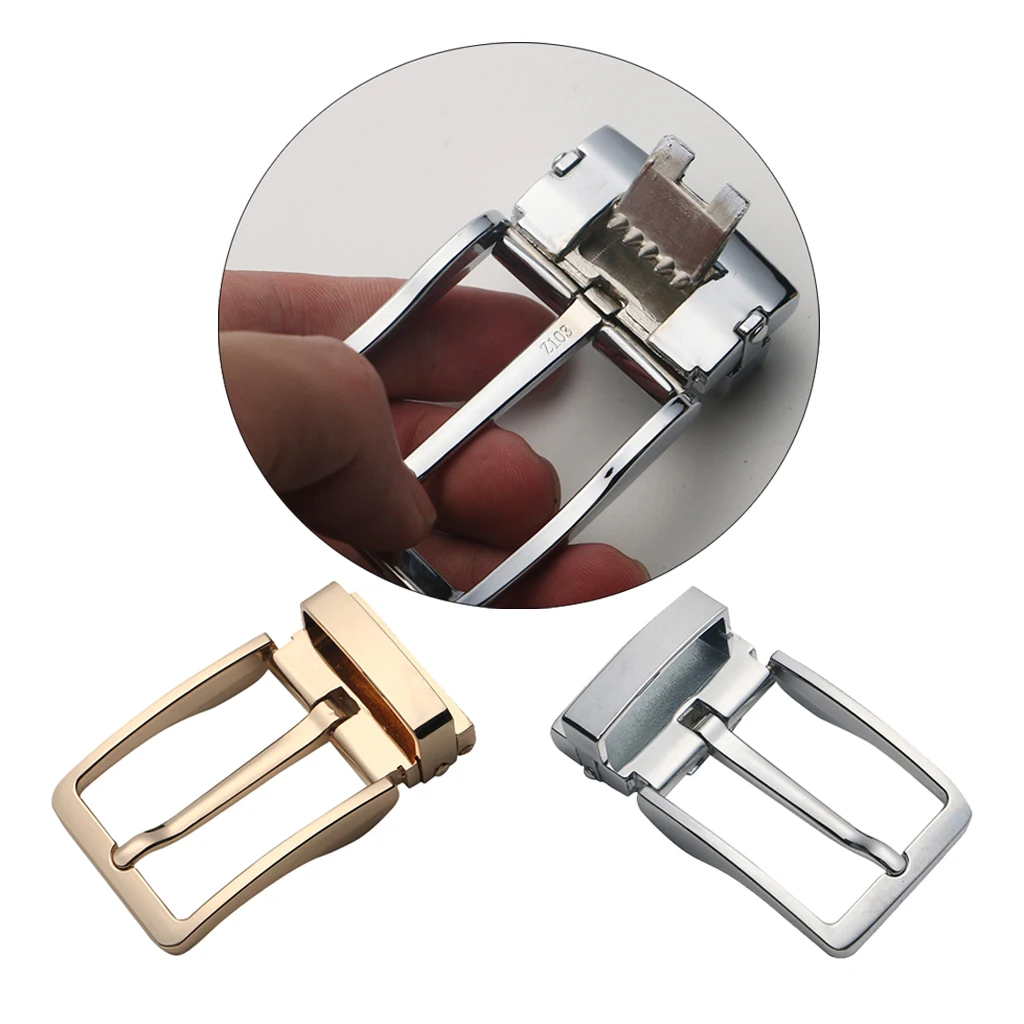 หัวเข็มขัดสี่เหลี่ยมแบบพลิกกลับได้ Mens Single Prong Pin Buckle Replacement