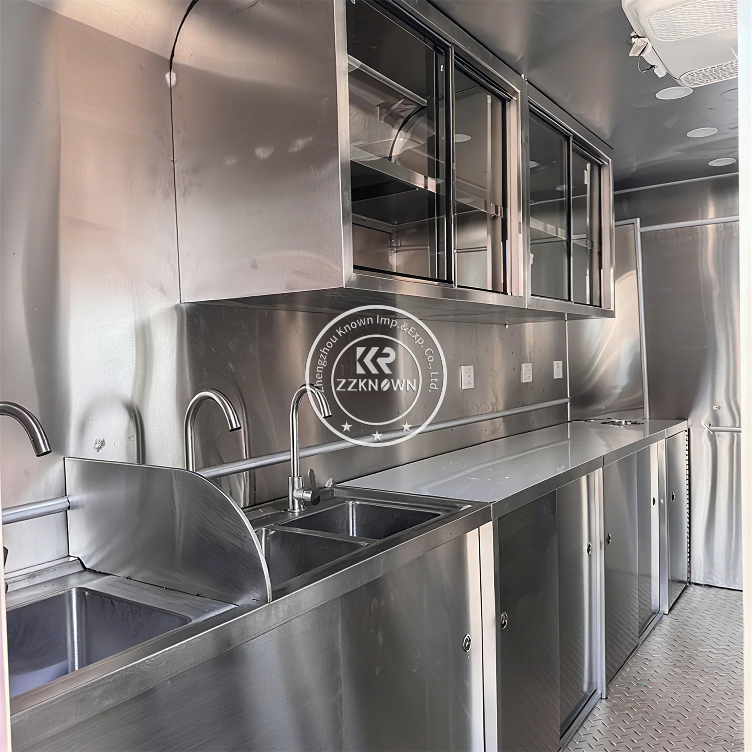 Custom Size Food Truck Ice Cream Vending Carts Mobile Pizza Truck Street Bbq Trailer Concession Food Trailer With Full Kitchen