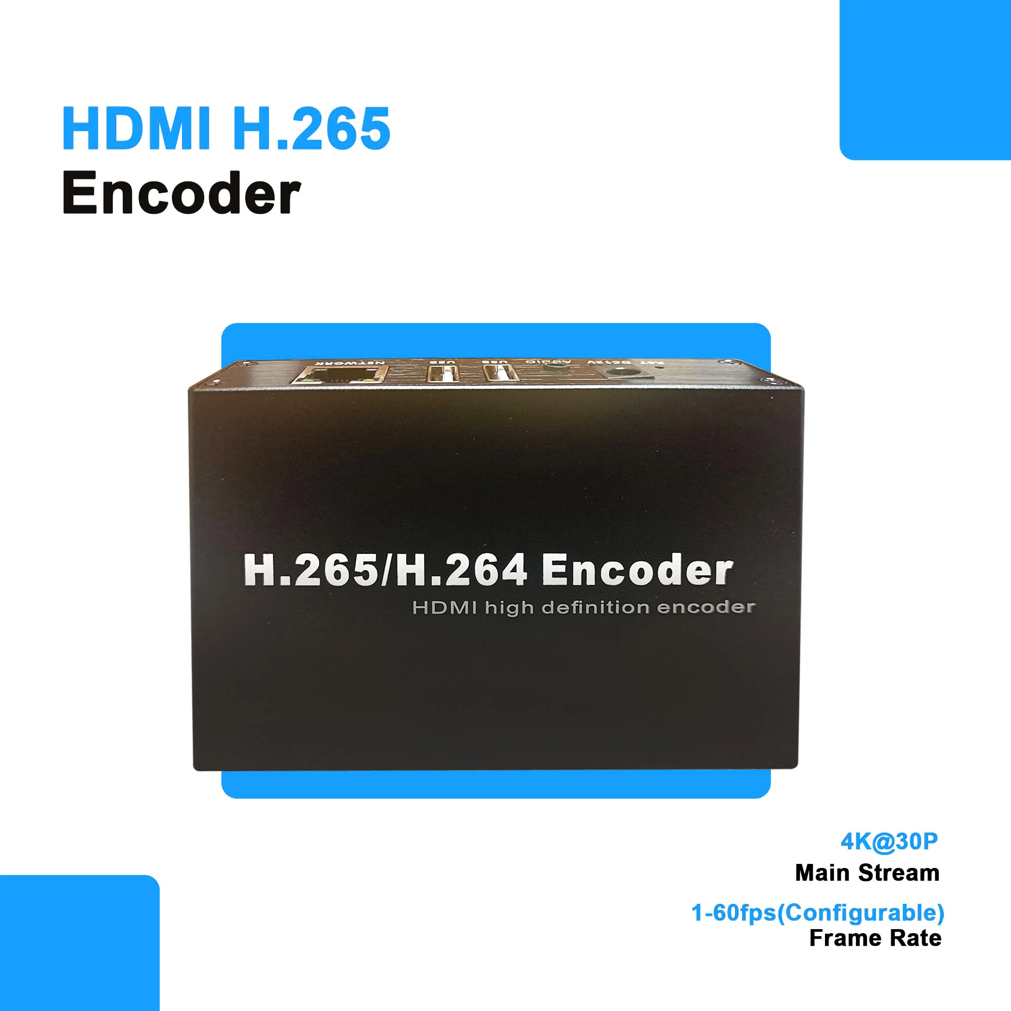 

H.265 H.264 HEVC IPTV HD to IP Encoder 4K Audio/Video Encoder NVR Recording Direct Broadcast Platform Push Streaming