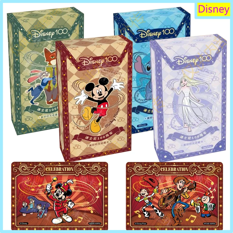 Genuine Disney Good Time Card Box Shoulder Bag 100th Anniversary Mickey Snow White Animation Peripheral Children Xmas Toys Gifts