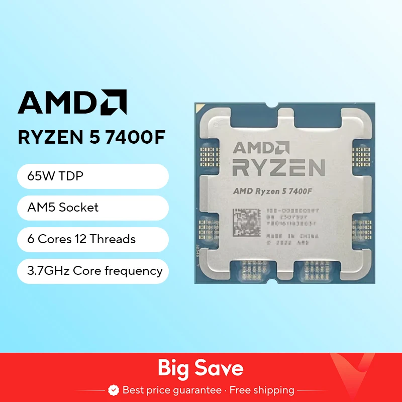 AMD Ryzen 5 7400F 3.7GHz 5nm AM5 CPU Review: A Power-Efficient