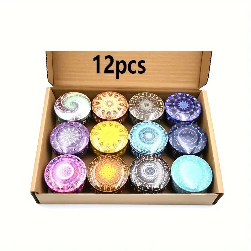 12-Pack Floral 2.2 oz Round Candle Tins with Lids product image