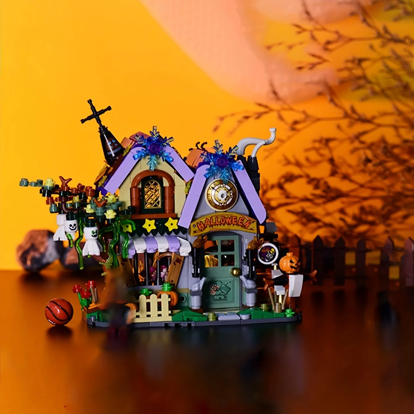 Get Your Own Halloween Scene Special House Building Blocks For Holiday Exquisite Decoration Toys Perfect Gift