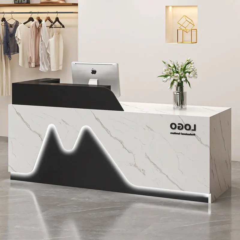

az-Minimalist Modern Reception Desk for Clothing Store Beauty Salon Barber Shop Commercial Use@