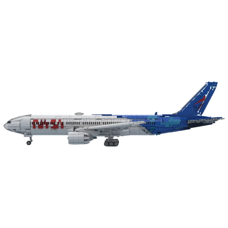 Airborne Science Research Jet MOC Building Blocks 2729 Parts Wide-Body Airliner Interior Model DIY Brick Desktop Collectible