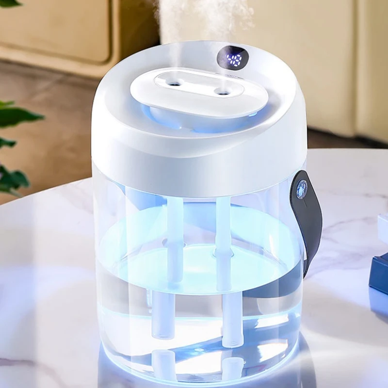 1 قطعة 2L فوهة مزدوجة المرطب مكتب سطح المكتب المحمولة الهواء البخاخة USB قابلة للشحن شاشة ديجيتال الترطيب البخاخات