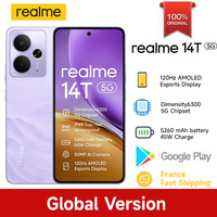 Global Version realme 14T 5G Smartphone MediaTek Dimensity 6300 6.67“ OLED Display 6000mAh Battery Next AI IP69 Water Resistant